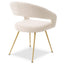 Eichholtz Dining Boucle Cream Dining Chair Bravo House of Isabella UK