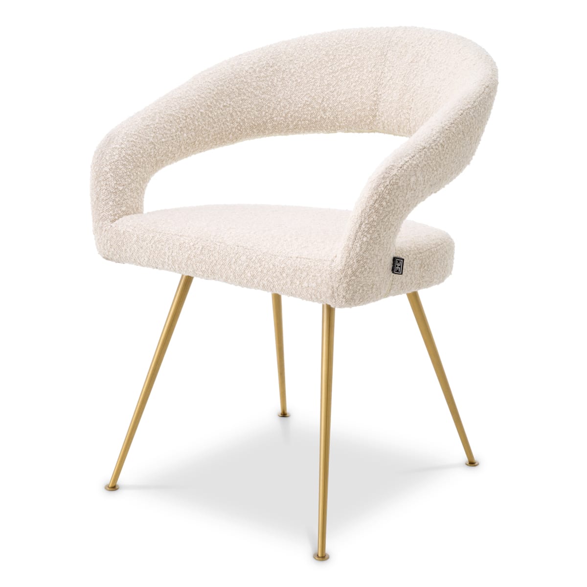 Eichholtz Dining Boucle Cream Dining Chair Bravo House of Isabella UK