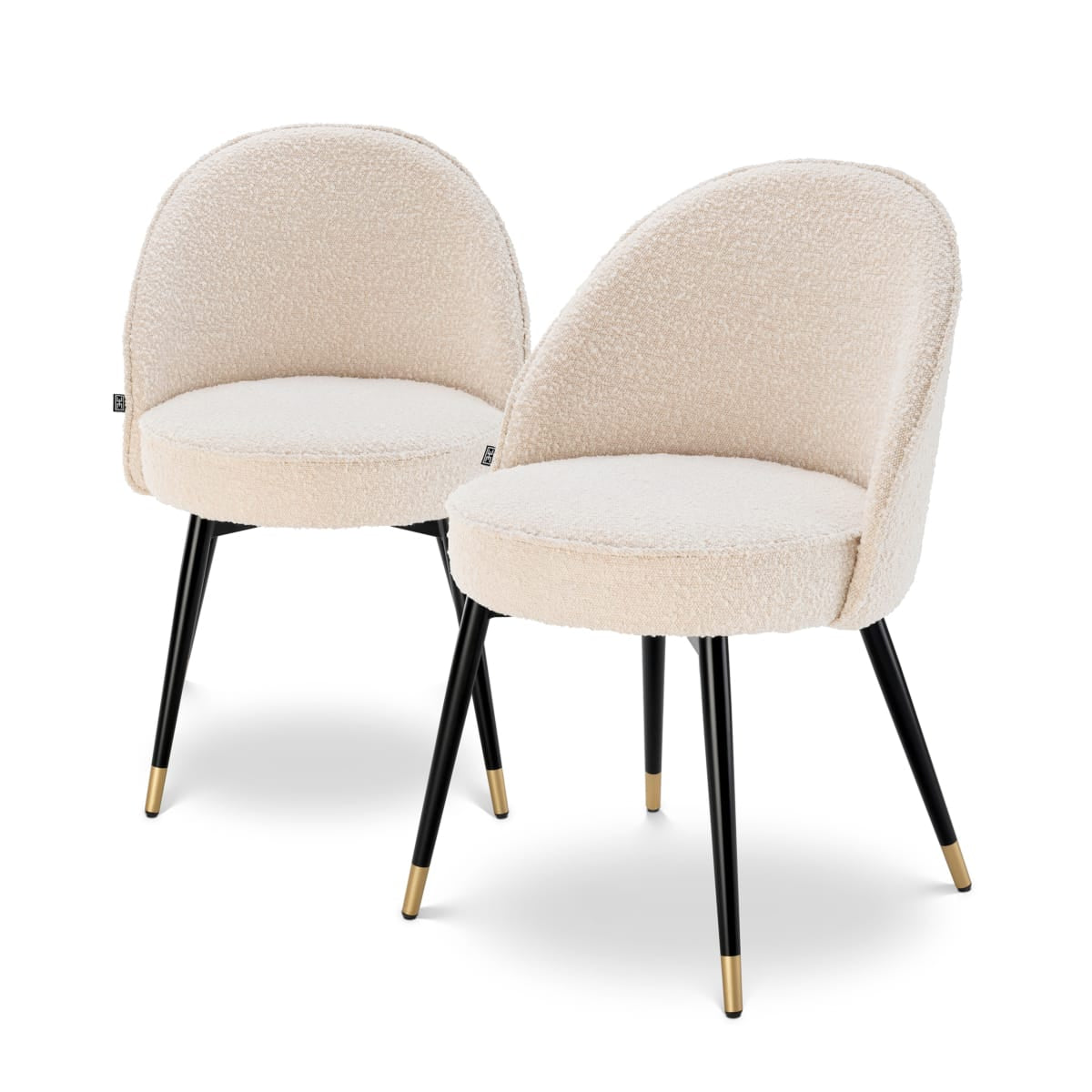 Eichholtz Dining Boucle Cream Dining Chair Cooper set of 2 House of Isabella UK