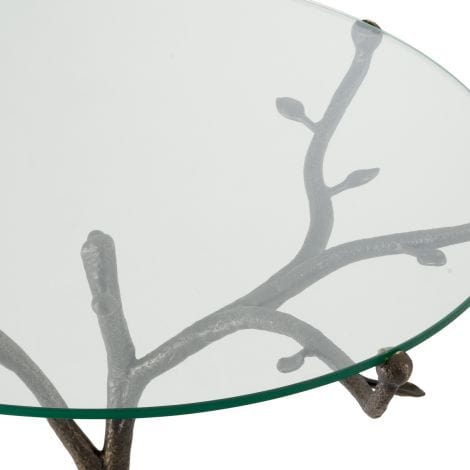 Eichholtz Dining Centre Table Christophe Bronze finish | clear glass House of Isabella UK