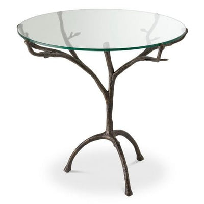 Eichholtz Dining Centre Table Christophe Bronze finish | clear glass House of Isabella UK