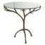 Eichholtz Dining Centre Table Christophe Vintage brass finish | clear glass House of Isabella UK