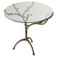 Eichholtz Dining Centre Table Christophe Vintage brass finish | clear glass House of Isabella UK
