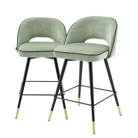 Eichholtz Dining Counter Stool Cliff set of 2 Green House of Isabella UK