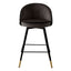 Eichholtz Dining Counter Stool Cooper set of 2 Roche dark grey velvet | roche black velvet piping House of Isabella UK