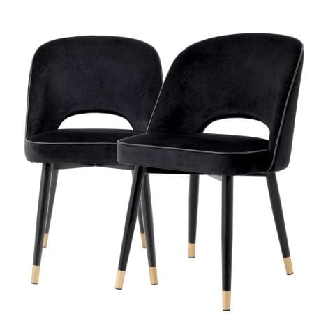 Eichholtz Dining Dining Chair Cliff set of 2 Black House of Isabella UK