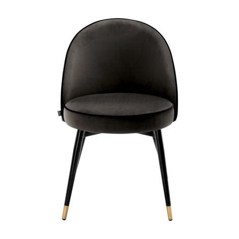 Eichholtz Dining Dining Chair Cooper set of 2 dark grey velvet House of Isabella UK
