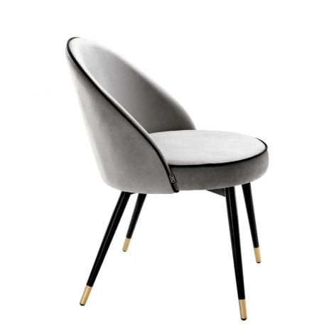 Eichholtz Dining Dining Chair Cooper set of 2 Grey Velvet House of Isabella UK