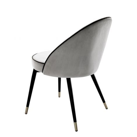 Eichholtz Dining Dining Chair Cooper set of 2 Grey Velvet House of Isabella UK