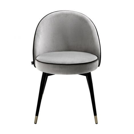 Eichholtz Dining Dining Chair Cooper set of 2 Grey Velvet House of Isabella UK