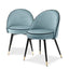 Eichholtz Dining Dining Chair Cooper set of 2 Savona blue velvet House of Isabella UK