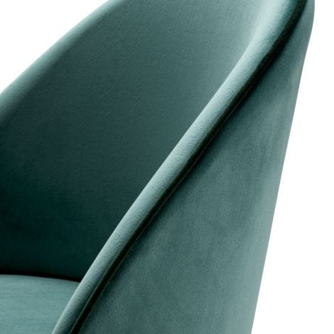 Eichholtz Dining Dining Chair Cooper set of 2 Turquoise Velvet House of Isabella UK