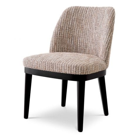 Eichholtz Dining Dining Chair Costa Mademoiselle beige | black legs House of Isabella UK