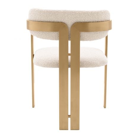 Eichholtz Dining Dining Chair Donato Brushed brass finish | bouclÃ© cream House of Isabella UK