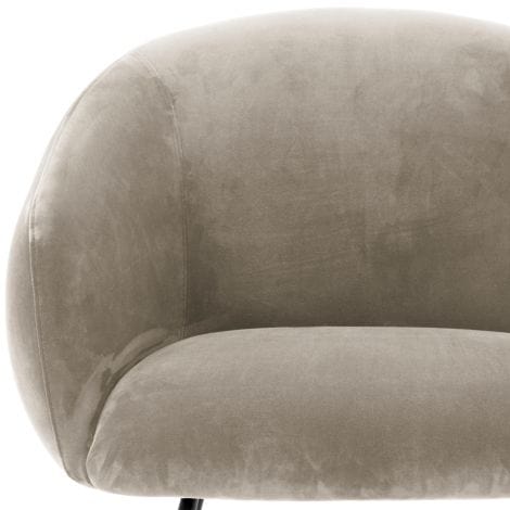 Eichholtz Dining Dining Chair Elbury Savona greige velvet | black finish legs House of Isabella UK