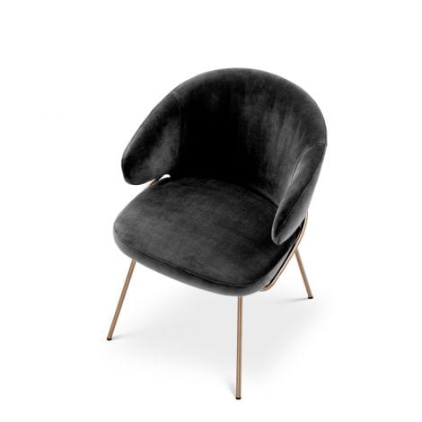 Eichholtz Dining Dining Chair Kinley Grey Velvet | OUTLET House of Isabella UK