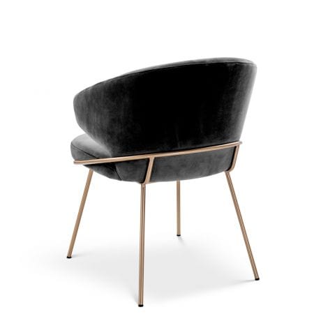 Eichholtz Dining Dining Chair Kinley Grey Velvet | OUTLET House of Isabella UK