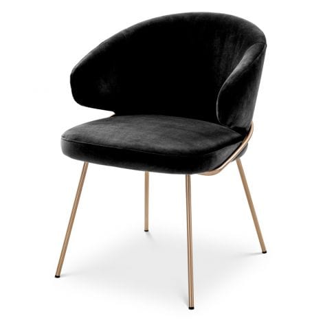 Eichholtz Dining Dining Chair Kinley Grey Velvet | OUTLET House of Isabella UK