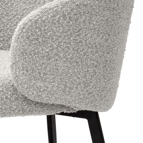 Eichholtz Dining Dining Chair Lloyd with arm set of 2 Bouclé grey House of Isabella UK