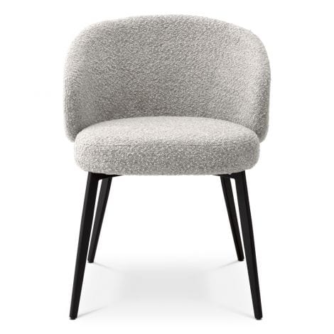 Eichholtz Dining Dining Chair Lloyd with arm set of 2 Bouclé grey House of Isabella UK