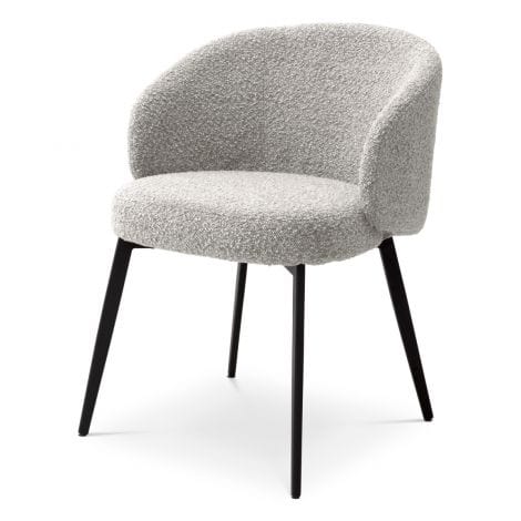 Eichholtz Dining Dining Chair Lloyd with arm set of 2 Bouclé grey House of Isabella UK
