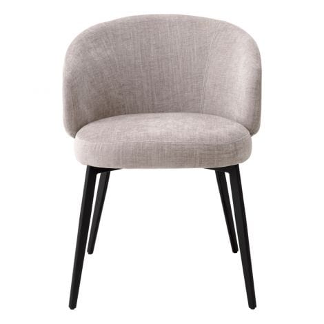 Eichholtz Dining Dining Chair Lloyd with arm set of 2 Sisley grey | black finish legs House of Isabella UK