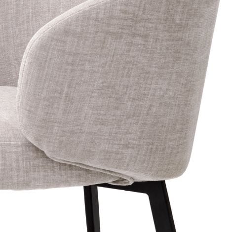 Eichholtz Dining Dining Chair Lloyd with arm set of 2 Sisley grey | black finish legs House of Isabella UK