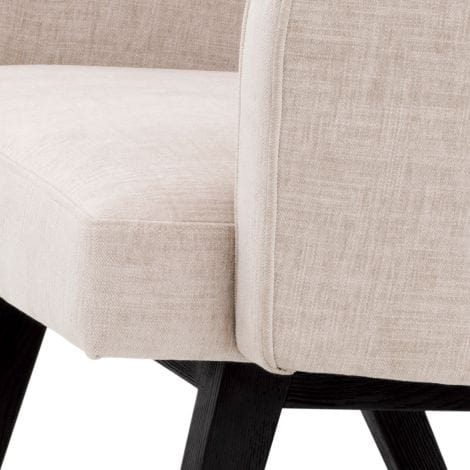 Eichholtz Dining Dining Chair Locarno Sisley beige | black finish legs House of Isabella UK