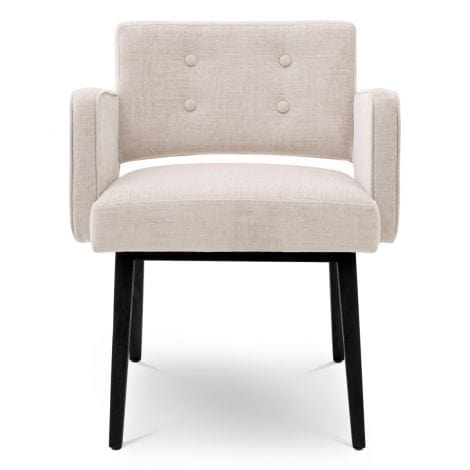 Eichholtz Dining Dining Chair Locarno Sisley beige | black finish legs House of Isabella UK