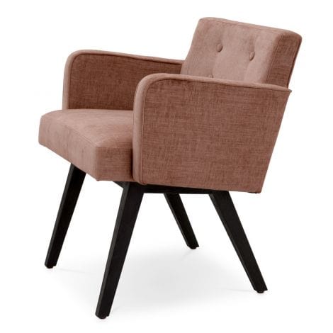 Eichholtz Dining Dining Chair Locarno Sisley pink | black finish legs House of Isabella UK