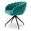Eichholtz Dining Dining Chair Luzern Savona turquoise velvet | black swivel base House of Isabella UK