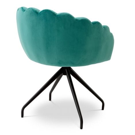 Eichholtz Dining Dining Chair Luzern Savona turquoise velvet | black swivel base House of Isabella UK