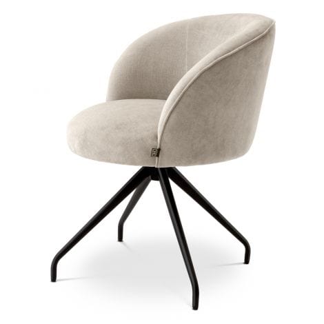 Eichholtz Dining Dining Chair Masters Clarck sand | black finish swivel base House of Isabella UK
