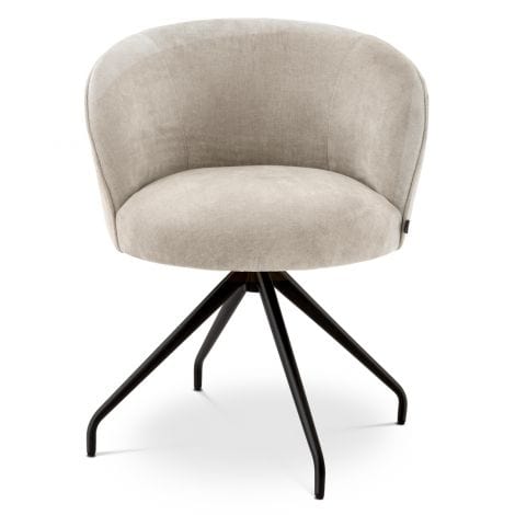Eichholtz Dining Dining Chair Masters Clarck sand | black finish swivel base House of Isabella UK