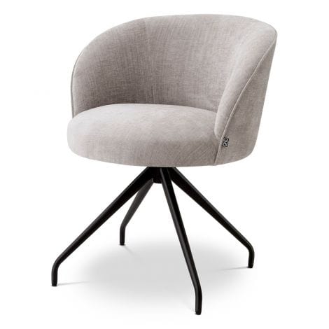 Eichholtz Dining Dining Chair Masters Sisley grey | black finish swivel base House of Isabella UK