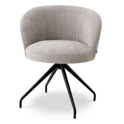 Eichholtz Dining Dining Chair Masters Sisley grey | black finish swivel base House of Isabella UK