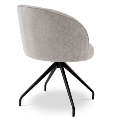 Eichholtz Dining Dining Chair Masters Sisley grey | black finish swivel base House of Isabella UK