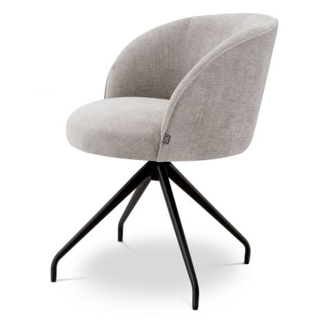 Eichholtz Dining Dining Chair Masters Sisley grey | black finish swivel base House of Isabella UK