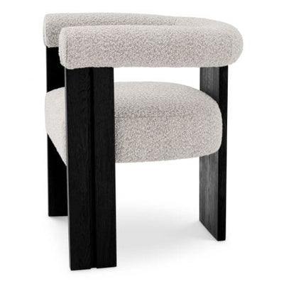 Eichholtz Dining Dining Chair Percy Bouclé grey | black finish House of Isabella UK