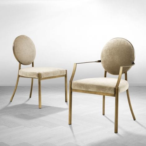 Eichholtz Dining Dining Chair Scribe - Greige Velvet House of Isabella UK