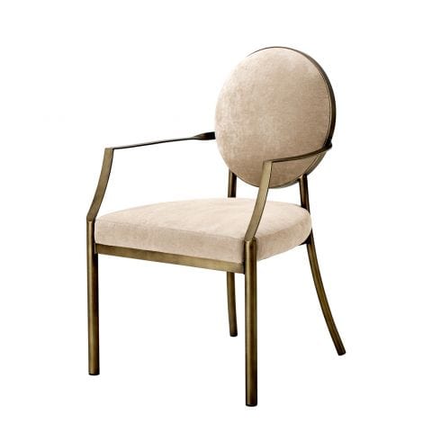 Eichholtz Dining Dining Chair Scribe - Greige Velvet House of Isabella UK