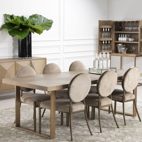 Eichholtz Dining Dining Chair Scribe - Greige Velvet House of Isabella UK