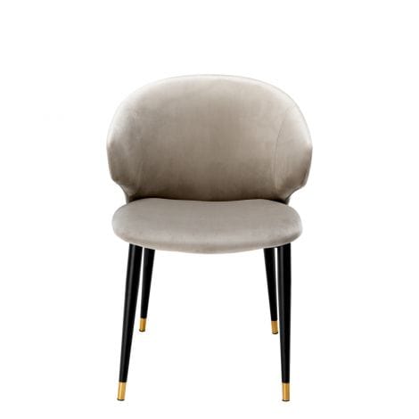 Eichholtz Dining Dining Chair Volante Beige Velvet House of Isabella UK
