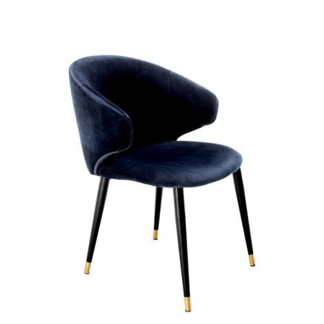 Eichholtz Dining Dining Chair Volante Blue Velvet House of Isabella UK