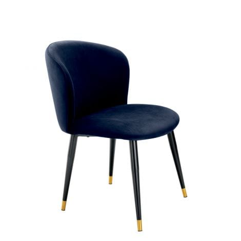 Eichholtz Dining Dining Chair Volante Midnight Blue Velvet House of Isabella UK