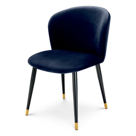 Eichholtz Dining Dining Chair Volante Midnight Blue Velvet House of Isabella UK