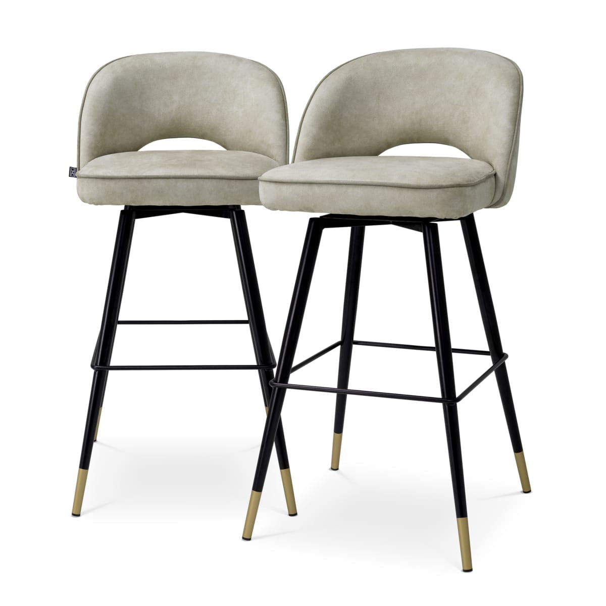 Eichholtz Dining Mayer Silver Bar Stool Cliff set of 2 House of Isabella UK