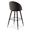 Eichholtz Dining Roche Dark Grey Velvet Bar Stool Cooper set of 2 House of Isabella UK