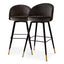 Eichholtz Dining Roche Dark Grey Velvet Bar Stool Cooper set of 2 House of Isabella UK