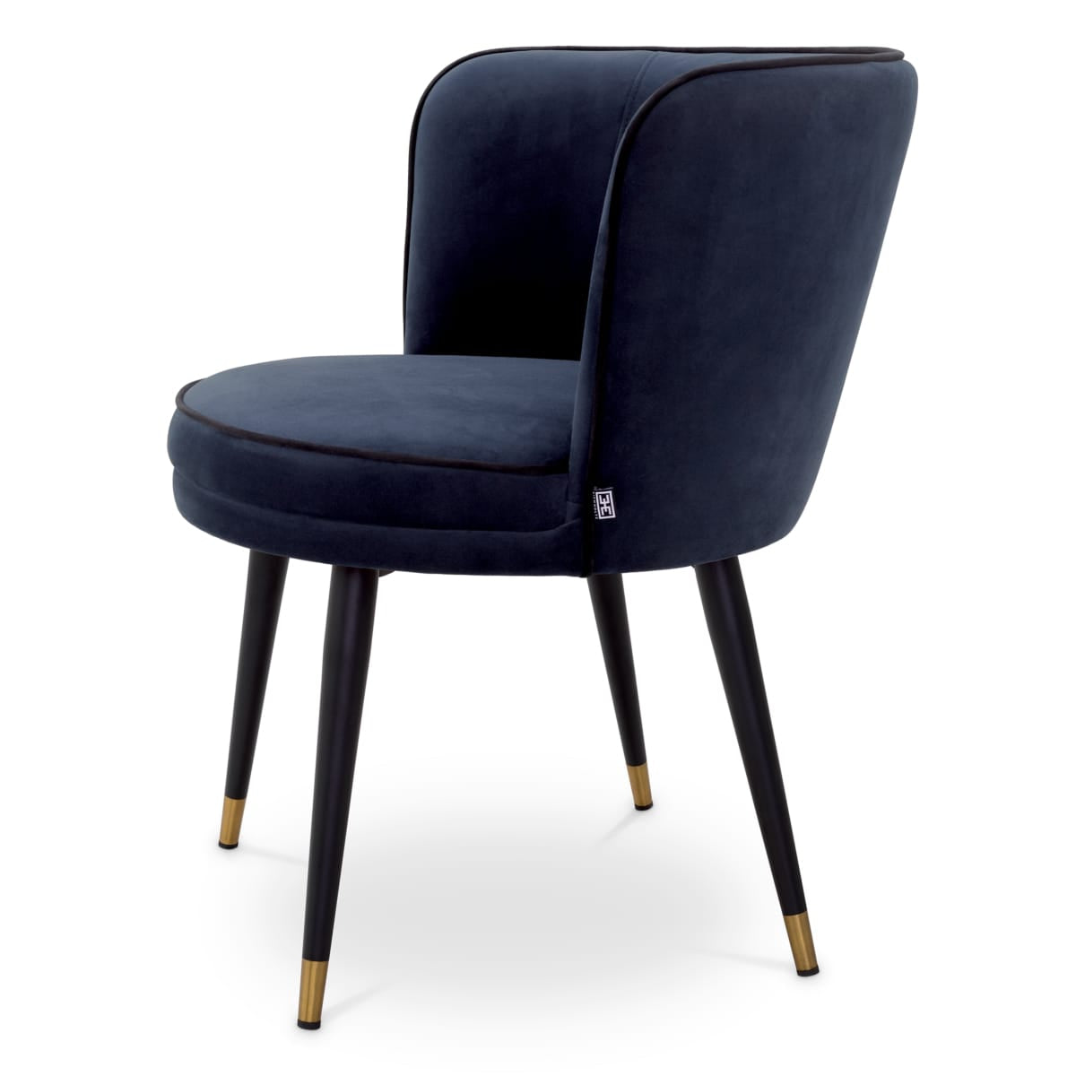 Eichholtz Dining Savona Midnight Blue Velvet Dining Chair Grenada House of Isabella UK